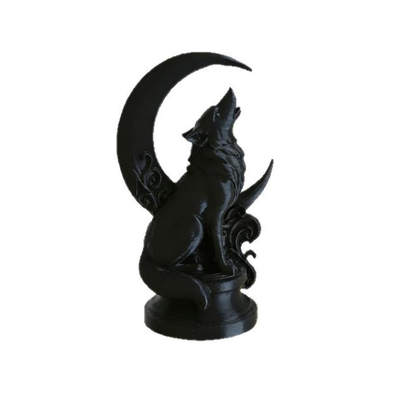 Resin Craft Workshop - Ornamen Totem Serigala Bulan, Patung Seni