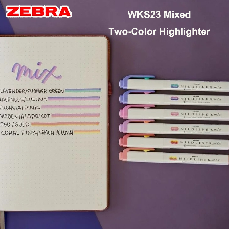 Zebra Pen Mildliner - Spidol Stabilo Dua Warna Zebra Mildliner