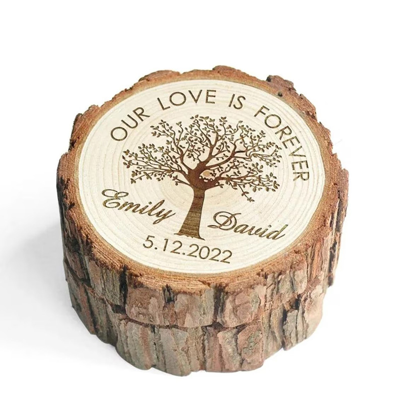 Wood Ring Blank - Kotak Cincin Kawin Kayu Yang Dipersonalisasi