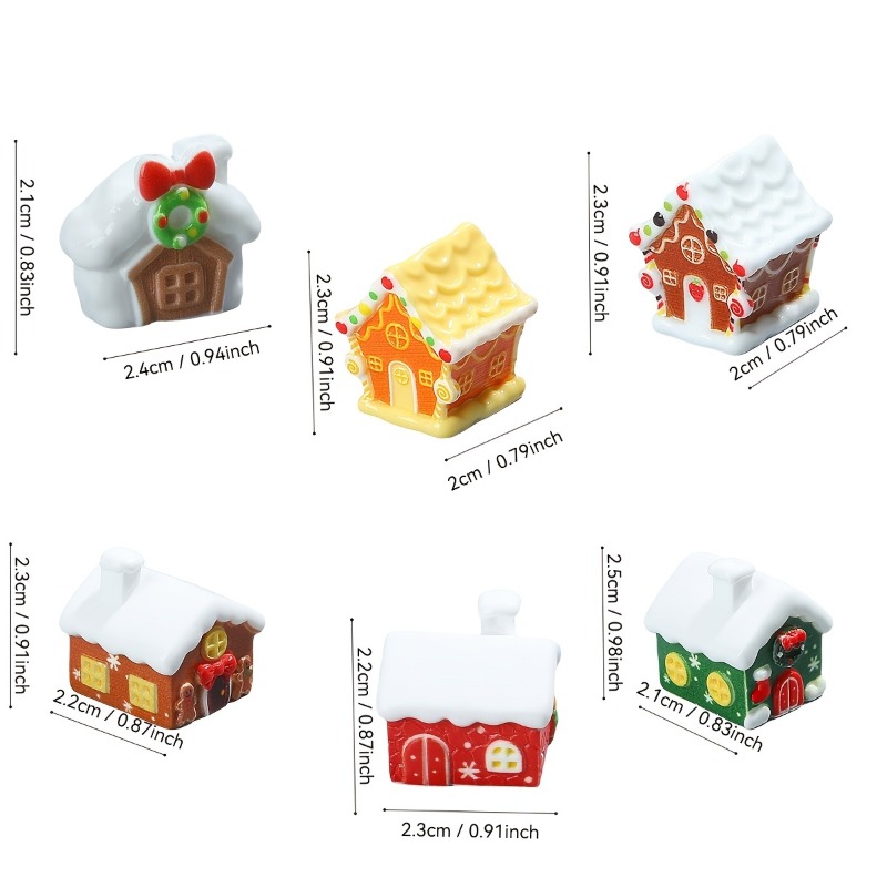 6 buah hiasan rumah roti jahe  - Resin Crafts Diy ulasan dan harga