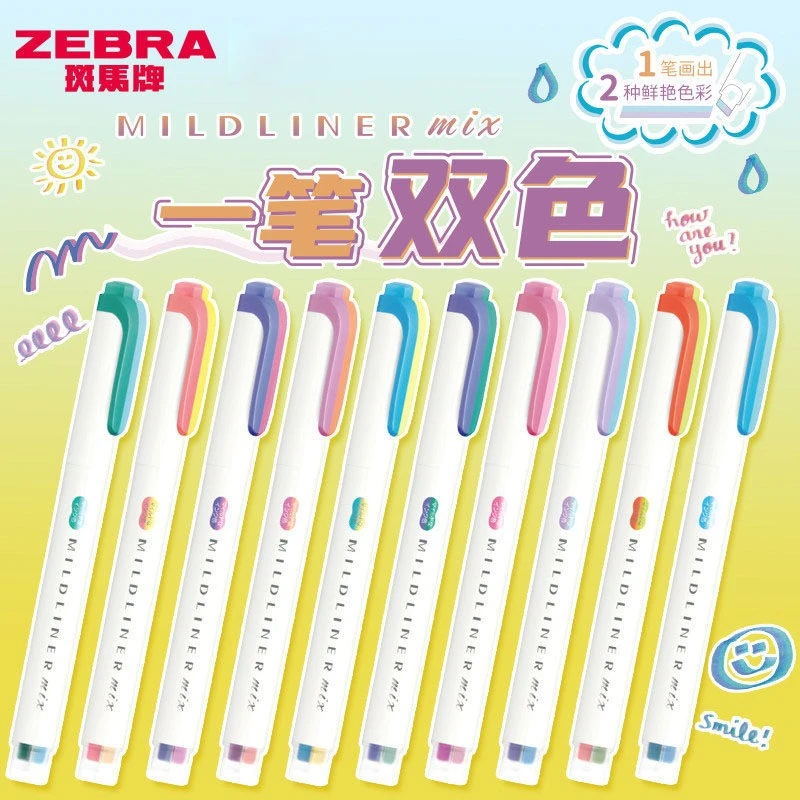 Spidol Zebra Mildliner Mix den - Zebra Pen Mildliner ulasan dan harga