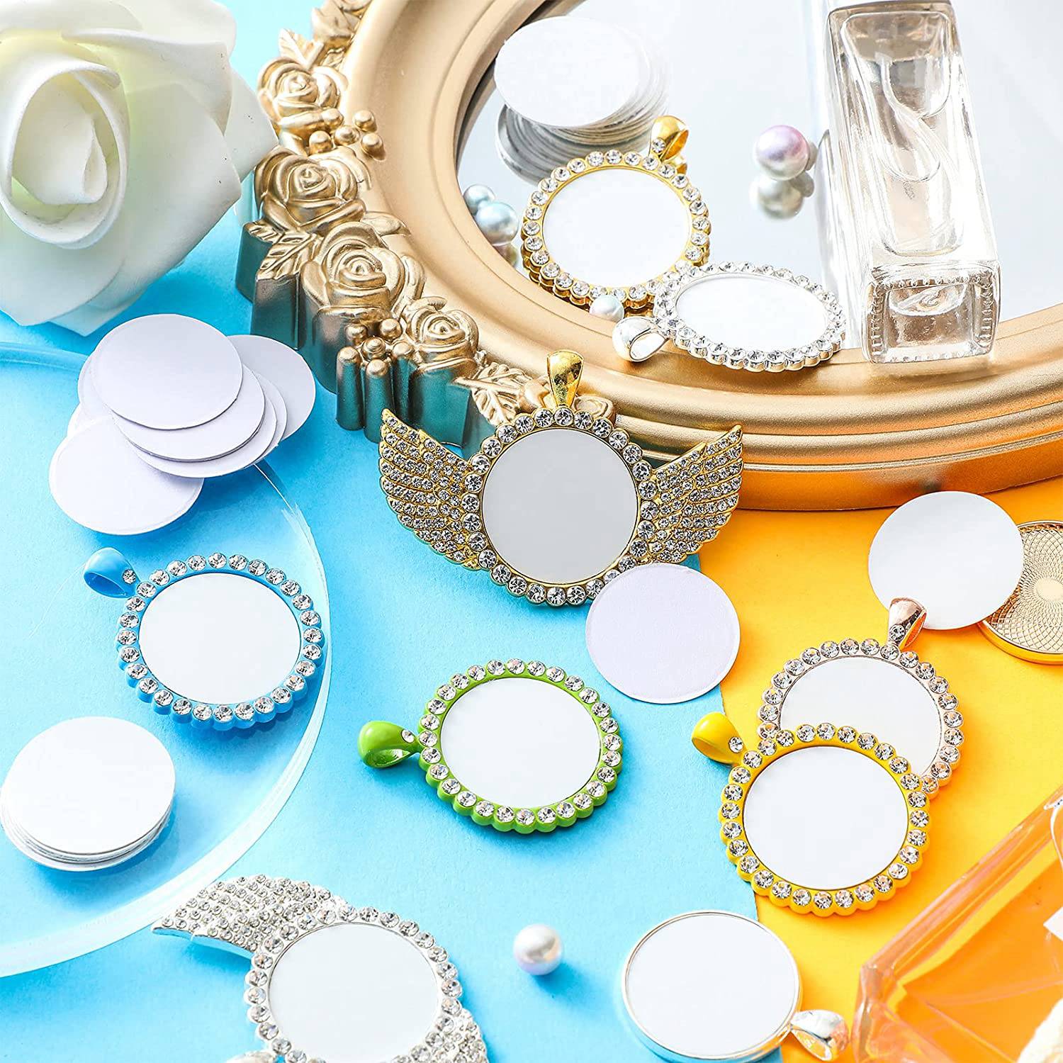 AT35-Set Stiker Aluminium Koso - Bezels Set Pendant ulasan dan harga