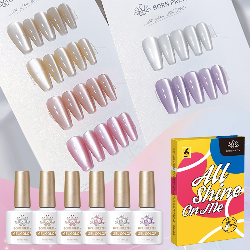 BORN PRETTY 6PCS Set Cat Kuku  - Resin Glitter Pack ulasan dan harga