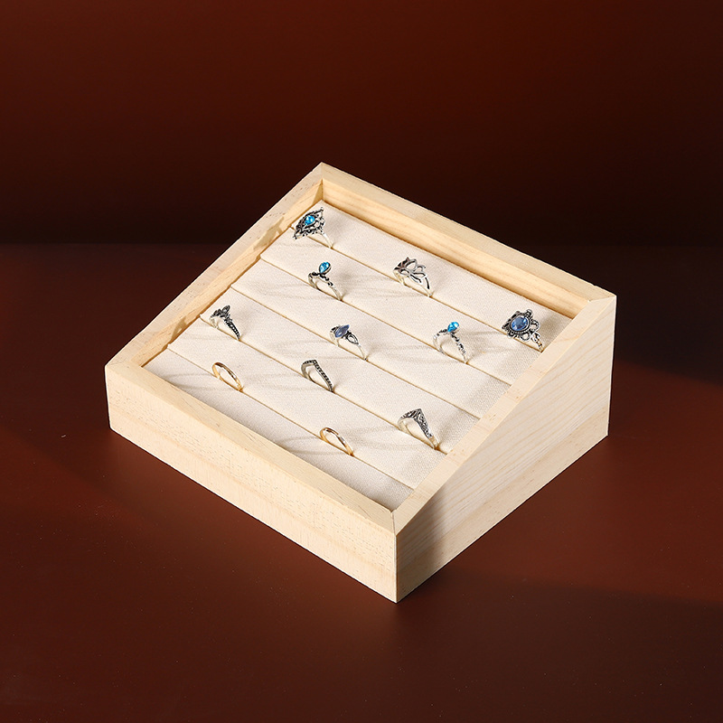 1 buah nampan Display perhiasa - Wood Ring Blank ulasan dan harga
