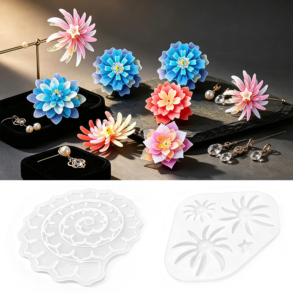 Cetakan Silikon Bunga Multi-La - Resin Craft Ideas ulasan dan harga