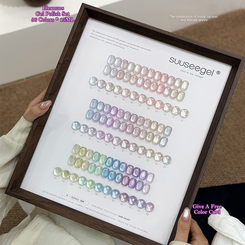 36 Warna Cat Eye Gel Polish Se - Resin Glitter Pack ulasan dan harga
