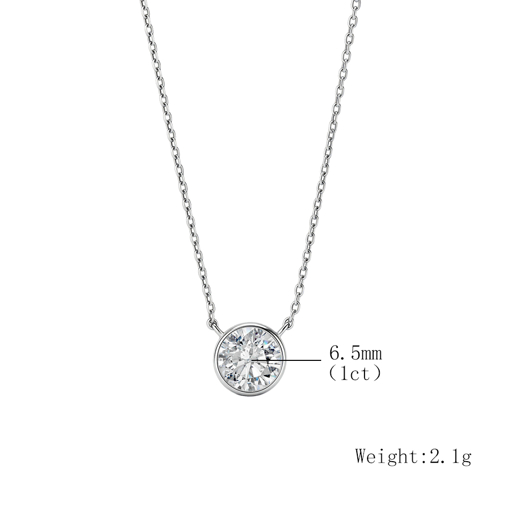 Kalung dengan liontin berlian  - Bezels Set Pendant ulasan dan harga